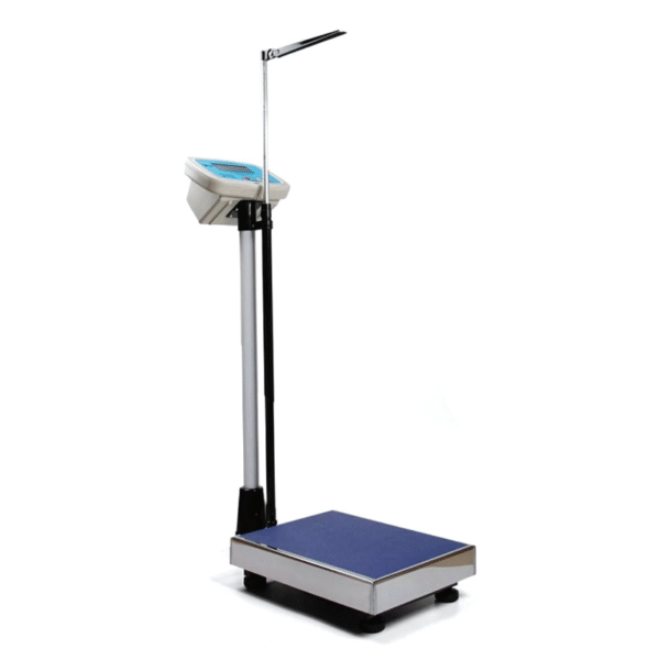 High Precision Digital Bathroom Scale with LCD Display – Adjustable Height for Adults & Kids, 200KG Capacity