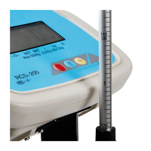 High Precision Digital Bathroom Scale with LCD Display – Adjustable Height for Adults & Kids, 200KG Capacity