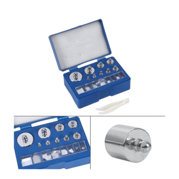 17Pcs Precision Calibration Weight Set (10mg–100g) with Storage Case & Tweezer