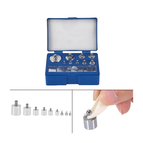 17Pcs Precision Calibration Weight Set (10mg–100g) with Storage Case & Tweezer