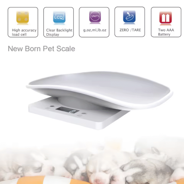 High-Precision Digital Scale for Dogs & Cats – Electronic Gram Scale for Pets & Newborns, Baby Weighing Tool with LCD Display